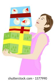 Weihnachtsgeschenke - Vektorgrafik