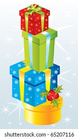 Christmas gifts, vector