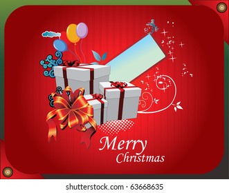 christmas gifts vector illustration
