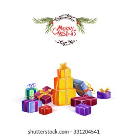 Christmas gifts vector image