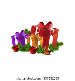 Christmas gifts vector image