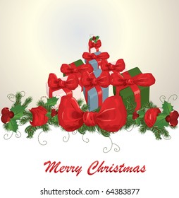 Christmas gifts vector image