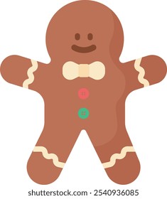 christmas ginger bread man bisquit cookie card dessert gift cute winter xmas holiday greeting decorative