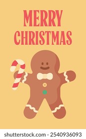 Hombre de pan de jengibre de Navidad Galleta Tarjeta de postre Regalo lindo invierno Navidad Navidad Navidad felicitación decorativa