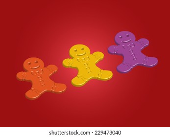 Christmas ginger chocolate background