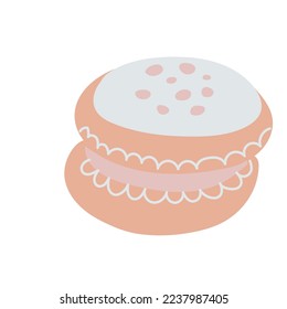 Christmas ginger cookie vector illustration.