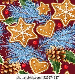 Christmas ginger seamless