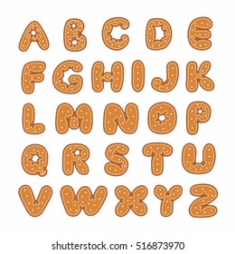 Christmas Gingerbread alphabet