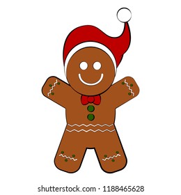 Christmas gingerbread cookie cartoon character