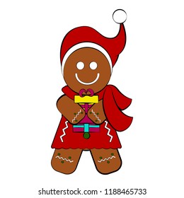 Christmas gingerbread cookie character