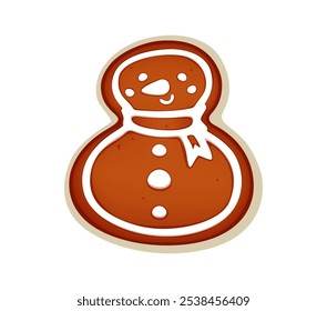 Navidades tipo de letra de galleta de jengibre, número 8 para tipografía de Navidad, tipo de Vector. Navidades alfabeto de fuente número Ocho 8 como galleta de jengibre muñeco de nieve con glaseado para el saludo de vacaciones de invierno tipo de texto