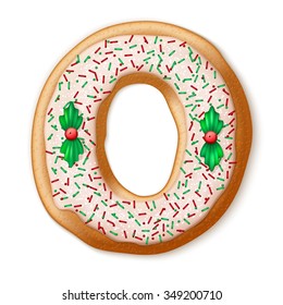 Christmas gingerbread cookies alphabet. Vector illustration EPS10