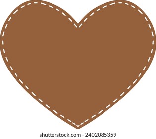 Christmas gingerbread cookies in heart shape isolated on white background. Vector for your Christmas design and decor.