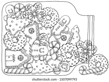 Coloring Page Cookies Images Stock Photos Vectors Shutterstock
