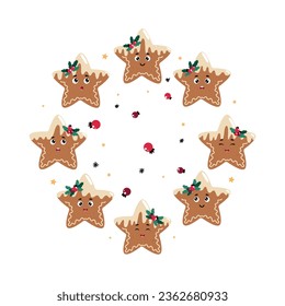 christmas gingerbread cookies, gingerbread cookies, christmas cookies, illustration with christmas cookies