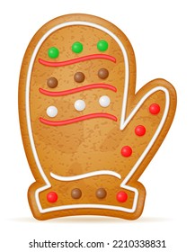 christmas gingerbread cookies for new year's holiday celebration vector illustration isolated on white background