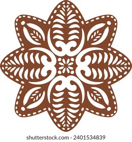 Christmas gingerbread cookies in star shape isolated on white background. Vector for your Christmas design and decor. 