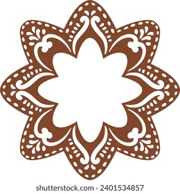 Christmas gingerbread cookies in star shape isolated on white background. Vector for your Christmas design and decor. 