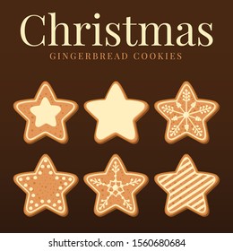 Christmas Gingerbread Cookies Vector Collection