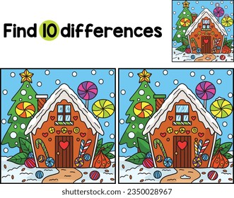 Christmas Gingerbread Find The Differences