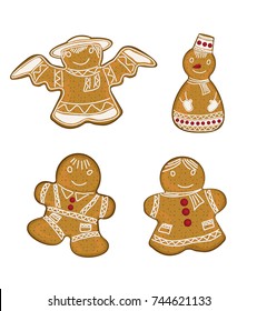 Christmas gingerbread, in the form of anthropomorphic characters