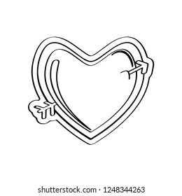 Christmas gingerbread with a heart shape. Vector illustration design