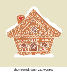 christmas gingerbread house new year s sweets sweet christmas traditional cookie vector