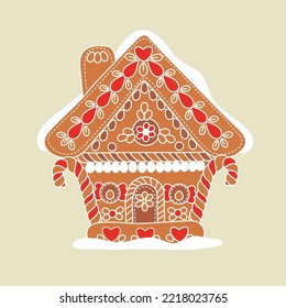 christmas gingerbread house new year s sweets sweet christmas traditional cookie vector