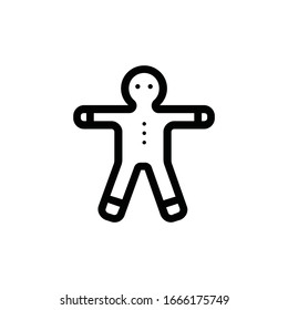 Christmas Gingerbread icon isolated on white background