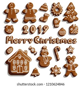 Christmas gingerbread with letters