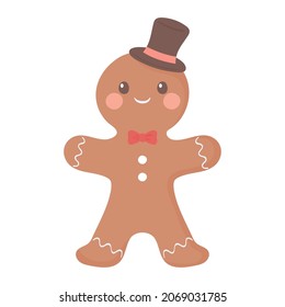 christmas gingerbread man cookie icon