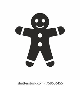 Christmas Gingerbread Man icon vector