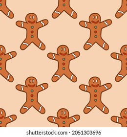 Fondo del Patrón del Hombre de Nochebuena. Publicación en medios sociales. Ilustración del vector de Navidad.