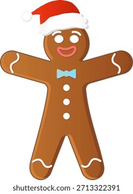Weihnachten Lebkuchen Mann in einem roten Hut Design