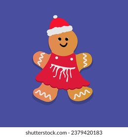 Christmas gingerbread man vector design