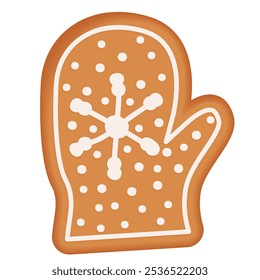 Christmas Gingerbread Mitten for Decorating Winter Gingerbread Illustrations
