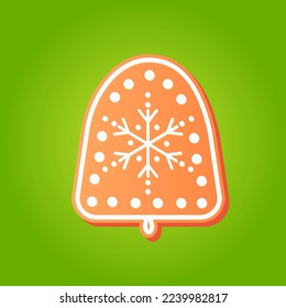 Christmas gingerbread on a colored background. New Year and Christmas, pattern, illustration.