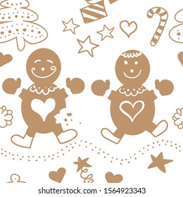 Christmas gingerbread - repeat pattern design