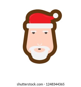 Christmas gingerbread with a santa claus shape. Vector illustration design