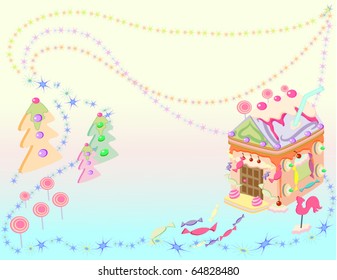 Christmas gingerbread small house