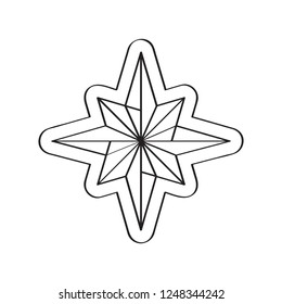 Christmas gingerbread with a star shape. Vector illustration design
