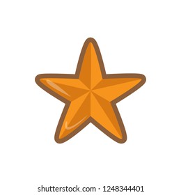 Christmas gingerbread with a star shape. Vector illustration design