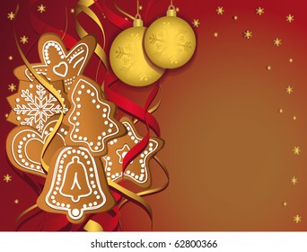 Christmas gingerbread templates vector