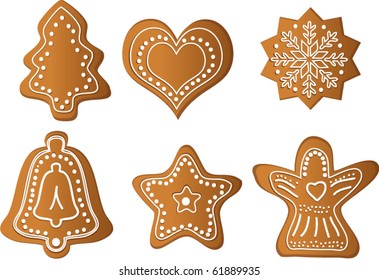 Christmas gingerbread vector