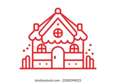 Christmas Gingerbread Vector Illustration Cartoon, Clipart, and Line Art Design for Micro stock