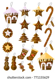 
Christmas gingerbread will be a beautiful decoration for the design of the cards, business cards and price tags. Various options and forms, configurations will allow you to create a new design of you