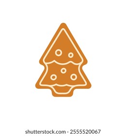 Christmas Gingerbread. Winter sweet homemade biscuits in different shapes isolated on white background.