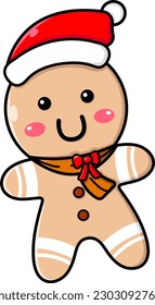 Christmas Gingerman Gingerbread Illustration Vector 