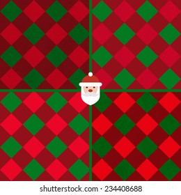 Christmas gingham or plaid fabric vector seamless pattern
