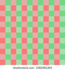 Christmas gingham seamless pattern.Checkered tartan plaid with twill weave repeat pattern in green and red . Geometric vector illustration background design for fabric and print.